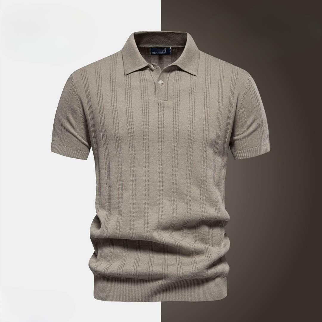 Strukturiertes Herren-Poloshirt