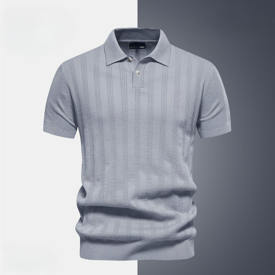 Strukturiertes Herren-Poloshirt