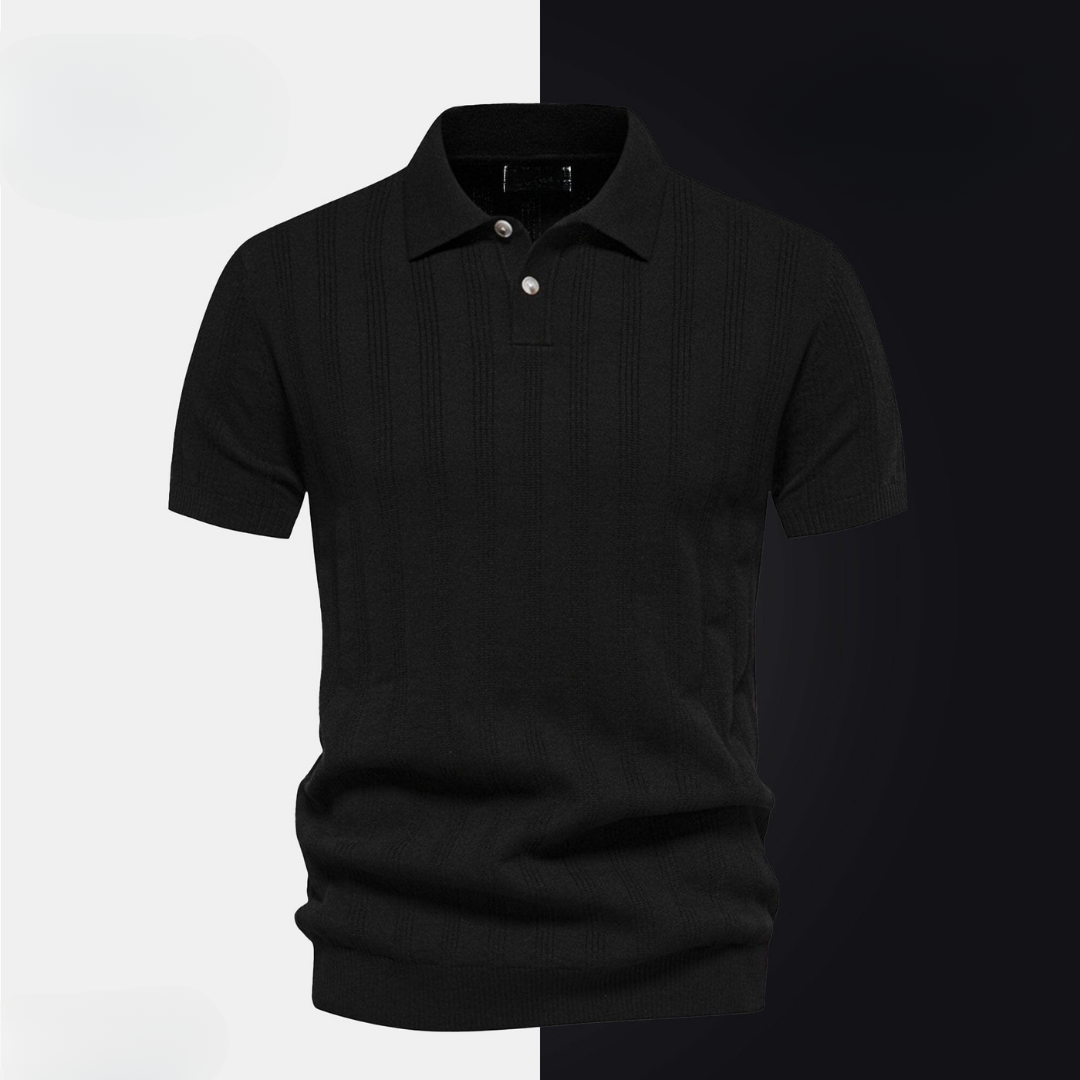 Strukturiertes Herren-Poloshirt