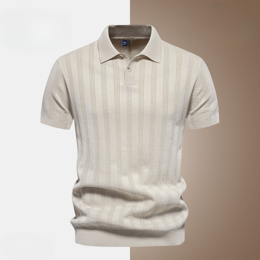 Strukturiertes Herren-Poloshirt