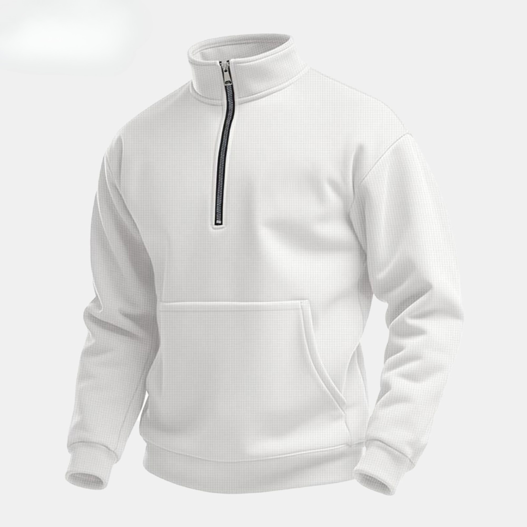 Herren-Sweatshirt mit halbem Reißverschluss (Ausverkauf)