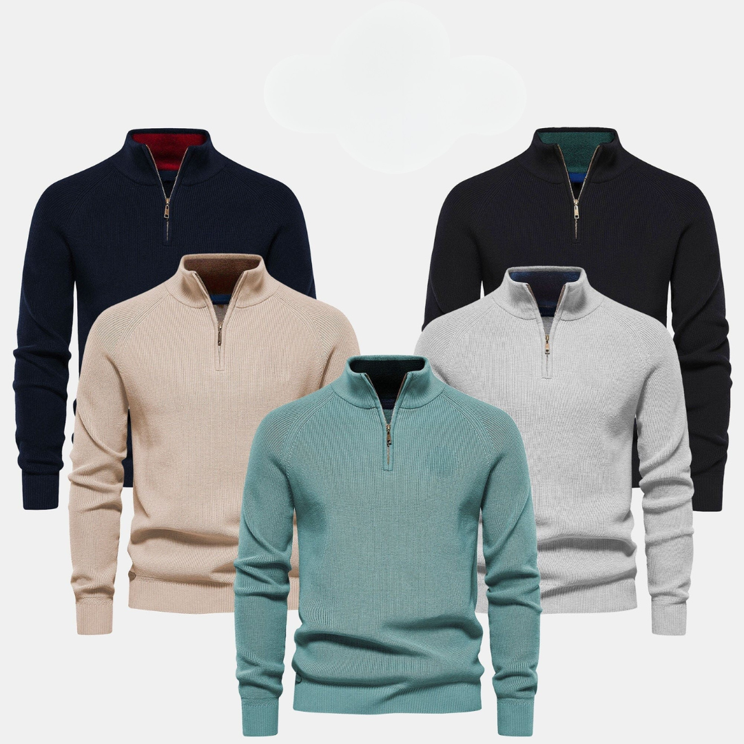 Herrenpullover mit Reißverschluss am Kragen (Ausverkauf)